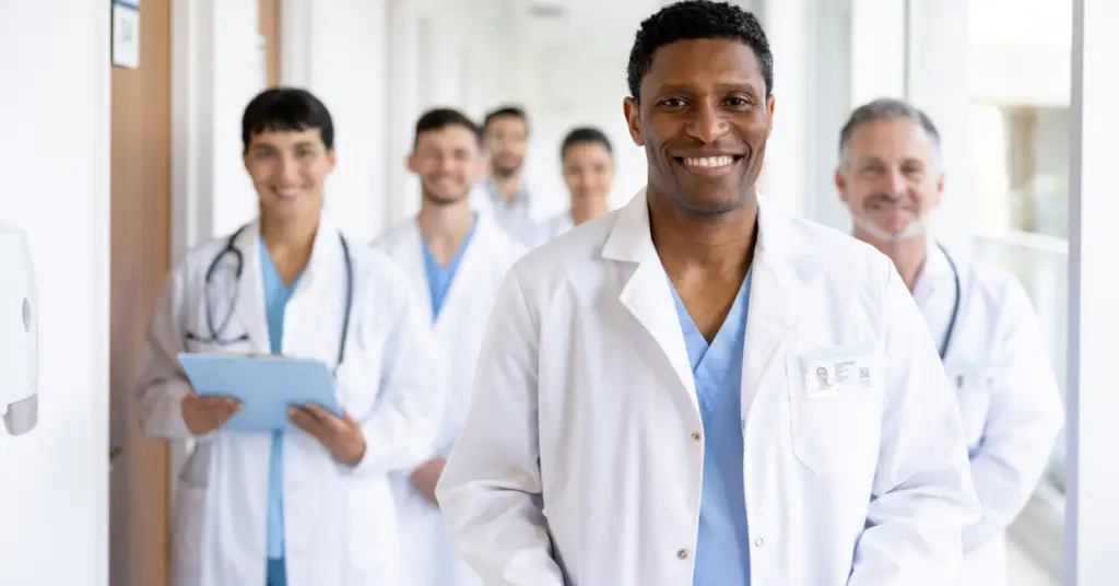 physicians looking at camera and smiling