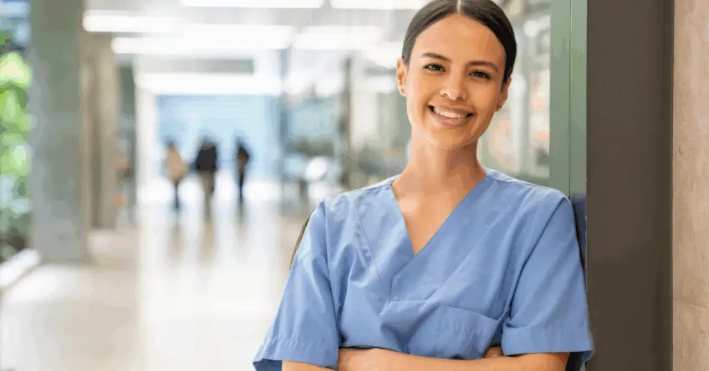nurse practitioner looking at camera
