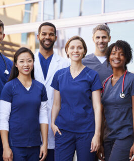 Group of diverse medical professionals.