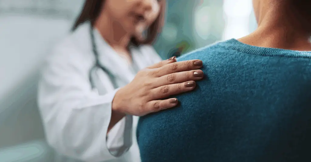 doctor comforting patient