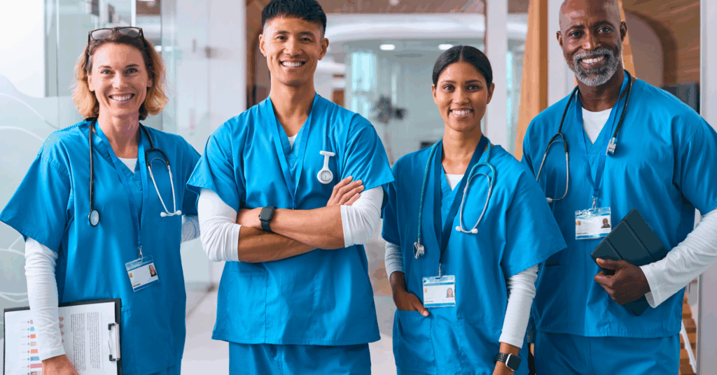 group of nurses looking at camera