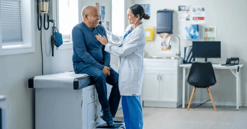 doctor with smiling patient